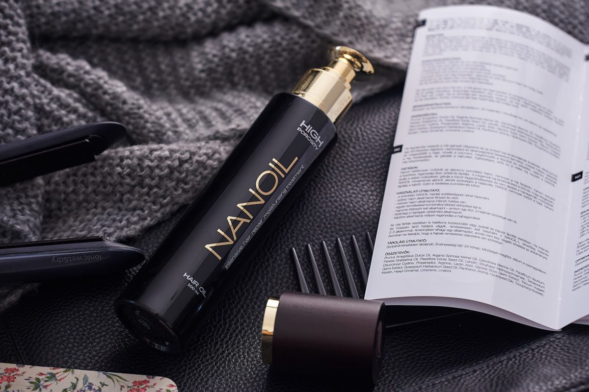 Haare vor und nach der Kur mit dem Haaröl Nanoil. Wie wirkt es?